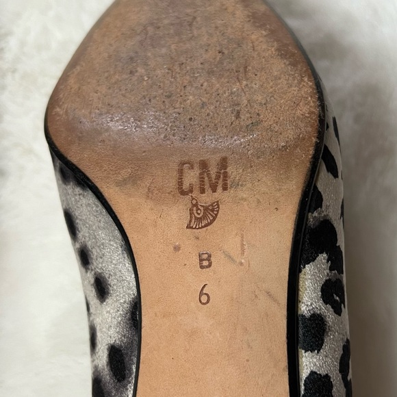 Vintage Claudio Merazzi 2 Tone Dalmatian Print Kitten Heel size 6 - Picture 5 of 12